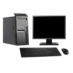 PC Tour Lenovo M83 Ecran 19" Intel i7-4790 RAM 16Go Disque 250Go Windows 10 Wifi - Occasion