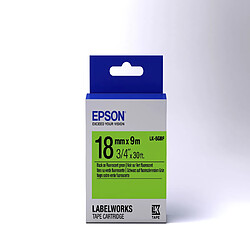 Epson LK-5GBF - Fluorescent - Noir sur Vert - 18mmx9m