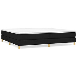 vidaXL Sommier à lattes de lit avec matelas Noir 200x200 cm Tissu