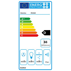 Hotte visière 60cm 272m3/h noir - efu216k - ELECTROLUX