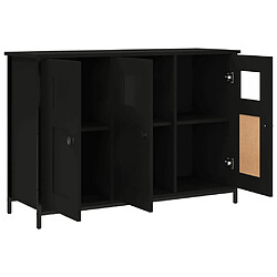 Maison Chic Buffet,Meuble de Rangement,commode pour salon,Cuisine noir 100x35x70 cm bois d'ingénierie -MN84392 pas cher