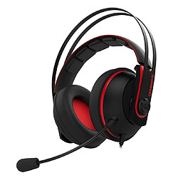 Wewoo Casque de jeu avec micro Rouge ASUS Cerberus V2 3.5mm Interface 53mm 