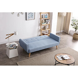 Concept Usine Canapé scandinave convertible 3 places bleu BERLIN pas cher