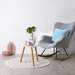 The Home Deco Factory Fauteuil à bascule scandinave Helsinki - Gris