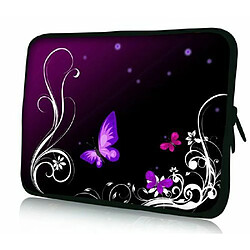 PEDEA Housse de protection en néoprène pour ordinateur portable 15,6'' (39,6 cm), purple butterfly