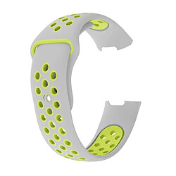 Wewoo Bracelet bicolore en silicone avec trou rond pour pour Fitbit Charge 3, taille de la dragonne: 145-210 mm (gris vert)