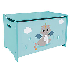 Jemini/Fun House Coffre à jouets Léon le Dragon, en bois pour enfant H. 40 x L. 58 x P. 36 cm