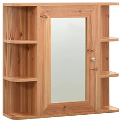 vidaXL Armoire à miroir de salle de bain Chêne 66x17x63 cm MDF