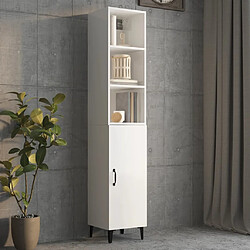 Avis Maison Chic Armoire murale,Meuble de Rangement,Armoire Suspendue Blanc brillant 34,5x32,5x90 cm Bois d'ingénierie -MN50174