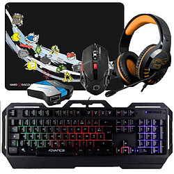 Clavier Souris pour PS4 PGM + Casque Gamer + Tapis + Adaptateur Convertisseur Pro