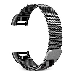 Wewoo Bracelet pour montre connectée Smartwatch avec en acier inoxydable FITBIT Charge 2taille S noir 