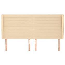 Avis Maison Chic Tête de lit scandinave avec oreilles,meuble de chambre Crème 183x23x118/128 cm Tissu -MN66949