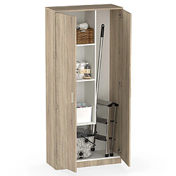 Pegane Armoire / meuble de rangement coloris Cambrian - Hauteur 180 x Longueur 80 x Profondeur 35 cm