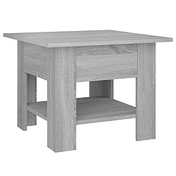 vidaXL Table basse Sonoma gris 55x55x42 cm bois d'ingénierie