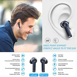 GUPBOO Écouteurs sans fil R22 TWS Bluetooth 5.1 avec affichage LED