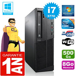 PC Lenovo M92p SFF Core I7-3770 Ram 8Go Disque 500 Go Graveur DVD Wifi W7 · Occasion 