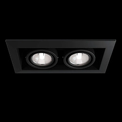 MAYTONI Encastré Twin Square Downlight Noir, 2 Lumières, GU10