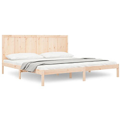 Maison Chic Lit Moderne Chambre - Cadre/structure de lit pour adulte bois de pin massif 180x200 cm super king -MN83030