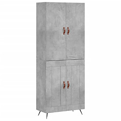 Maison Chic Buffet,Meuble de Rangement,commode pour salon,Cuisine Gris béton 69,5x34x180 cm Bois d'ingénierie -MN61772