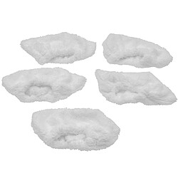 vhbw Lot de 5 Lingettes (couverture en tissu éponge) comme Kärcher 6.370-990.0, 63709900 balai vapeur, serpillière