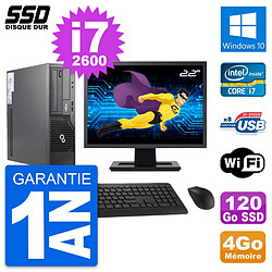 PC Fujitsu E500 E85+ DT Ecran 22" i7-2600 RAM 4Go SSD 120Go Windows 10 Wifi · Occasion 