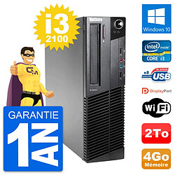 PC Lenovo ThinkCentre M82 SFF Intel i3-2100 RAM 4Go Disque 2To Windows 10 Wifi · Occasion 