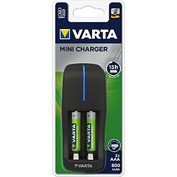 VARTA Mini chargeur + 2 AAA 800 mAh