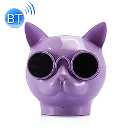 Yonis Speakers Bluetooth Chat Noir + SD 4Go Haut-parleurs Bluetooth Stéréo Forme Mini Chat Mains Libres/Carte TF/FM + SD 4Go Violet YONIS