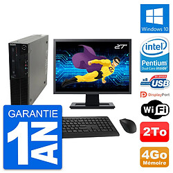 PC Lenovo M82 SFF Ecran 27" Intel G630 RAM 4Go Disque Dur 2To Windows 10 Wifi · Occasion 