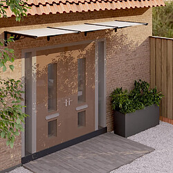 vidaXL Auvent de porte Noir et transparent 297,5x90 cm Polycarbonate