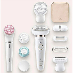 Epilateur rechargeable wet & dry + accessoires - ses9100-3d - BRAUN