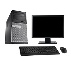 PC Tour Dell 9020 Ecran 22" Intel Core i5-4570 RAM 4Go SSD 120Go Windows 10 Wifi - Occasion