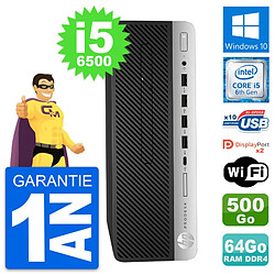 PC HP ProDesk 600 G3 SFF Intel i5-6500 RAM 64Go Disque Dur 500Go Windows 10 Wifi · Occasion 