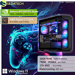 Sedatech PC Gamer • AMD Ryzen 7 7700X • RTX4070Ti Super • 32Go DDR5 • 2To SSD M.2 • Windows 11