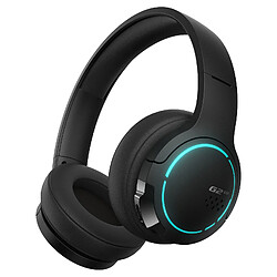 HECATE by Edifier G2BT Casque de jeu sans fil Bluetooth 5.2 avec pilote de 40 mm, casque léger à suppression de bruit avec cache - Noir HECATE by Edifier G2BT Casque de jeu sans fil Bluetooth 5.2 avec pilote de 40 mm, casque léger à suppression de bruit avec cache-oreilles doux, lumière RVB - Noir