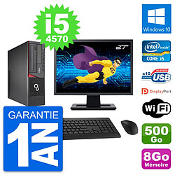 PC Fujitsu E720 DT Ecran 27" Intel i5-4570 RAM 8Go Disque 500Go Windows 10 Wifi - Occasion