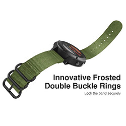 Acheter Wewoo Bracelet pour montre connectée Garmin Fenix 5 en nylon à trois anneaux de 22 mm vert armée