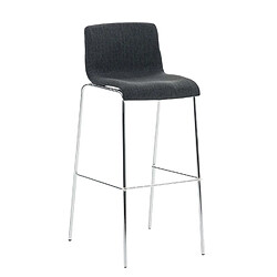 Non Tabouret de bar Hoover tissu 4 pieds structure chrome