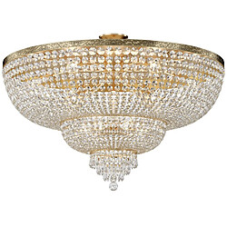 MAYTONI Plafonnier semi-encastré doré antique et cristal, 18 lumières, E27