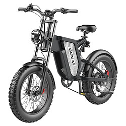 Vélo Électrique Sur Neige Plage GUNAI MX25 20" 1000w 25Ah Fatbike - Noir 