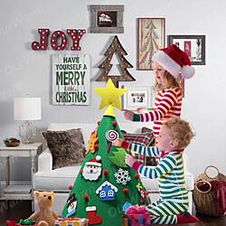 Wewoo 3D DIY Feutre Bambin Arbre De Noël Nouvel An Enfants Cadeaux Jouets Artificielle Décoration Suspendus Ornements