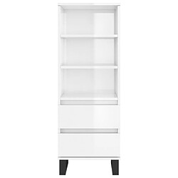 Acheter vidaXL Buffet haut Blanc brillant 40x36x110 cm Bois d'ingénierie