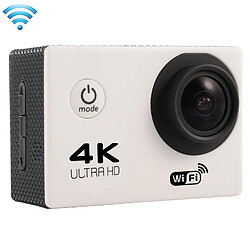 Wewoo Caméra sport blanc 2.0 pouces écran 4K 170 degrés grand angle wifi d'action caméscope avec étui boîtier étanche, support 64 Go carte micro sd 