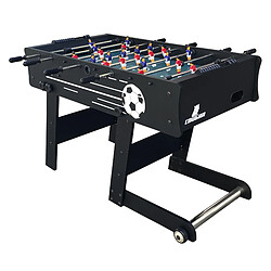 Cougar Table de Babyfoot Scorpion Kick TS noir | Jeu de Football de Table pliable intérieur adulte & enfant | Avec 2 balles & comptoir de points | Avec des barres télescopiques