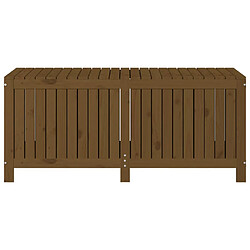 Avis Helloshop26 Coffre boîte meuble de jardin rangement 147 x 68 x 64 cm bois pin marron miel 02_0013104