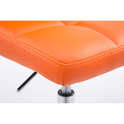 Decoshop26 Lot de 2 chaises de salle à manger style moderne et design en synthétique orange hauteur réglable pivotant pieds en métal 10_CDS10090 pas cher