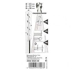 Pack de 2 Forets métal MILWAUKEE HSS-G THUNDERWEB 2.5 X 57MM 4932352348