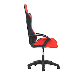 Acheter Mendler Chaise de bureau HWC-N63, chaise de bureau gaming chaise de bureau, charge maximale 180kg, similicuir noir/rouge