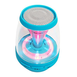 Yonis Enceinte Bluetooth Magique Portable Avec Lumière et Radio FM Mini Enceinte Bluetooth Portable Multifonction Avec Lampe Magique Colorée Sans Fil Bleu YONIS