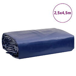 vidaXL Bâche bleu 2,5x4,5 m 650 g/m² pas cher